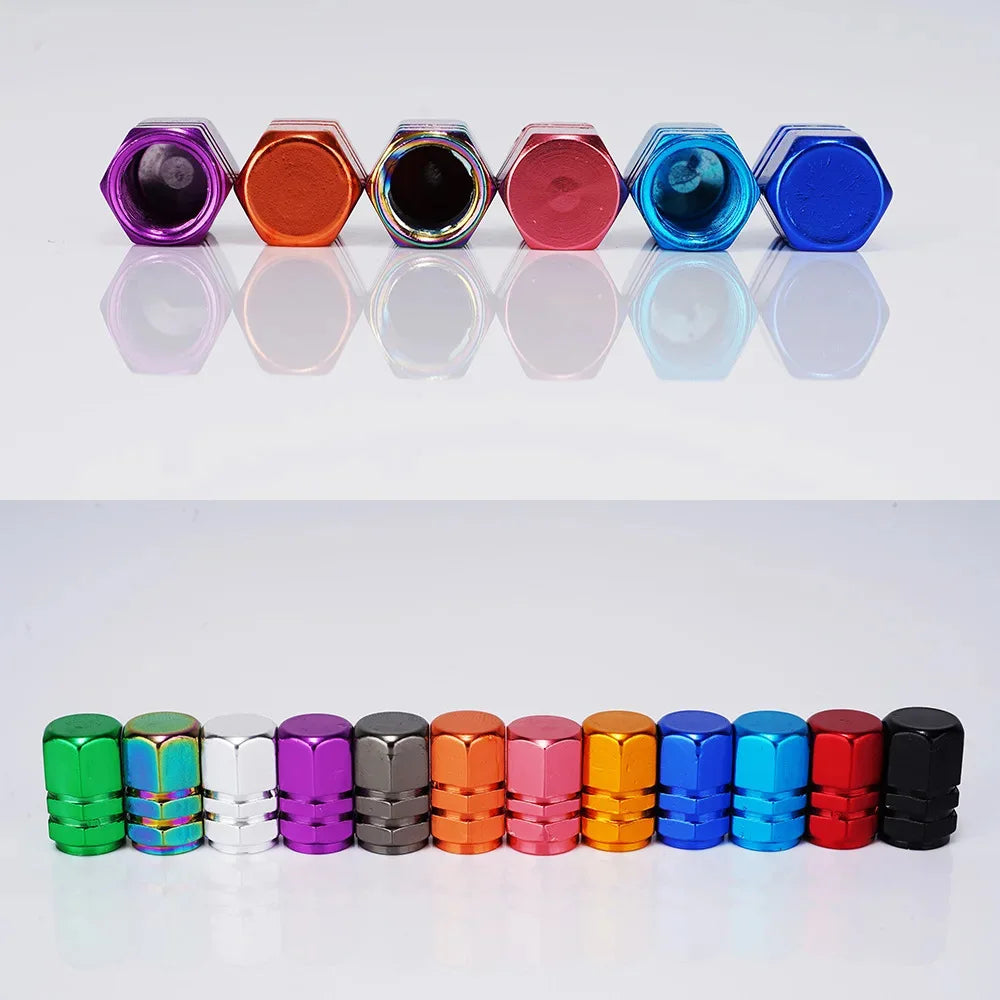 Tire Valve Stem Caps Decorative Tires Accessories Aluminum Alloy Nipple Wheel Caps For Cars Motorcycles Bicycle Cover 2030