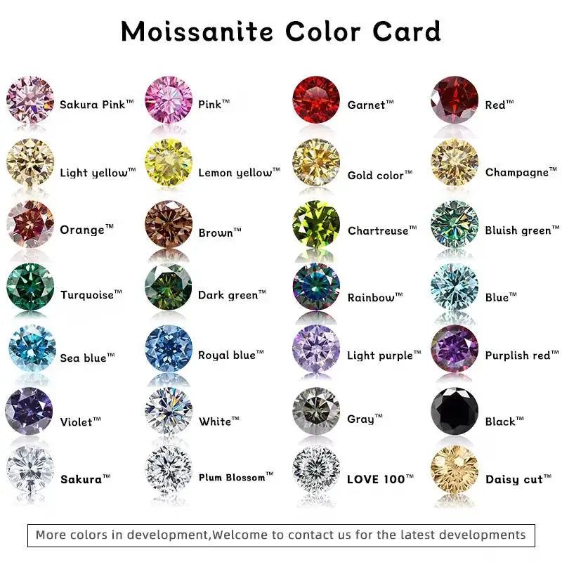 Moissanite Stone Round Cut D Color VVS1 0.1ct-5ct DIY Necklace Earrings Main Materials Pass Dia Tester With GRA Certificate