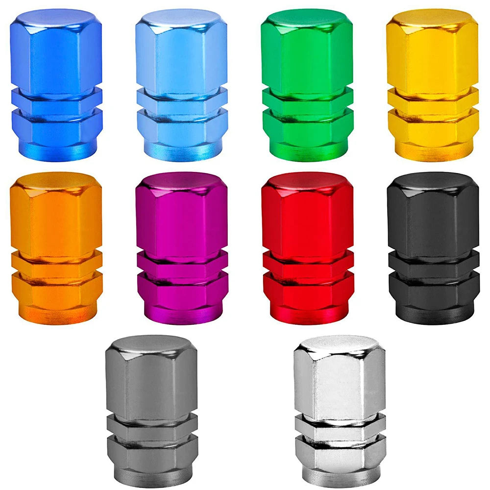 Tire Valve Stem Caps Decorative Tires Accessories Aluminum Alloy Nipple Wheel Caps For Cars Motorcycles Bicycle Cover 2030