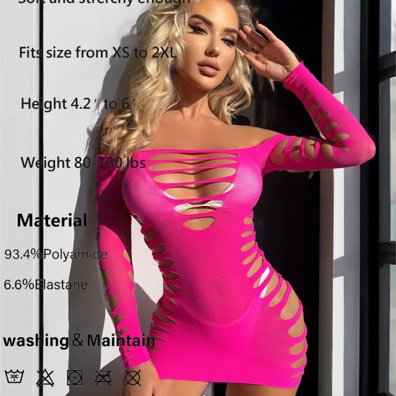 Dress Hollow top skirt with deep V-mesh and thin design Evening dresses Elegant gowns cheap clothes Sexy dresses Women's dress