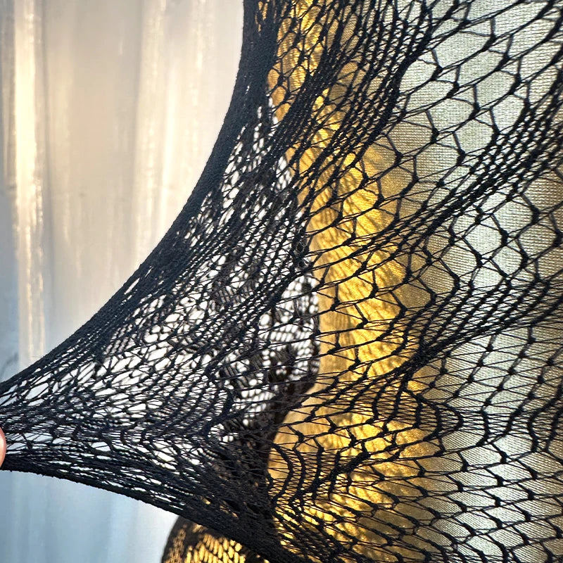 Hollow Out Fishnet Cover-Up Dress