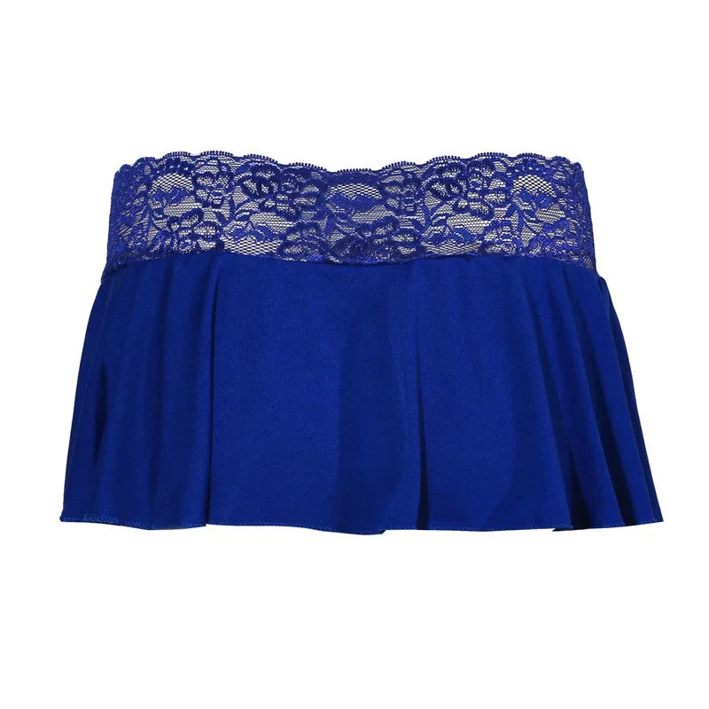Women's Lace Mini Skirts Solid Color Summer Sexy Short Skirt Sexy Ultra Short Skirt Party Lace Skirts 2024 New Fashion