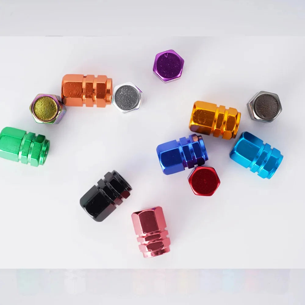 Tire Valve Stem Caps Decorative Tires Accessories Aluminum Alloy Nipple Wheel Caps For Cars Motorcycles Bicycle Cover 2030