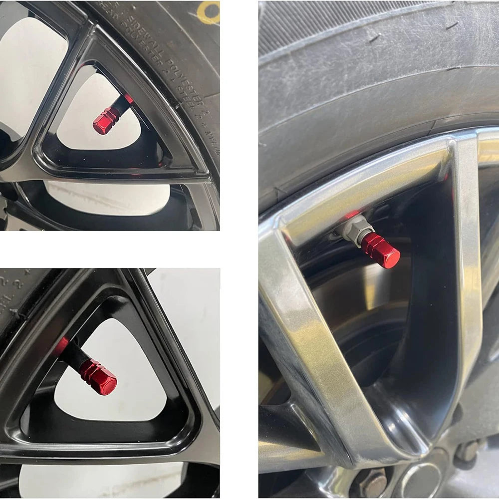 Tire Valve Stem Caps Decorative Tires Accessories Aluminum Alloy Nipple Wheel Caps For Cars Motorcycles Bicycle Cover 2030