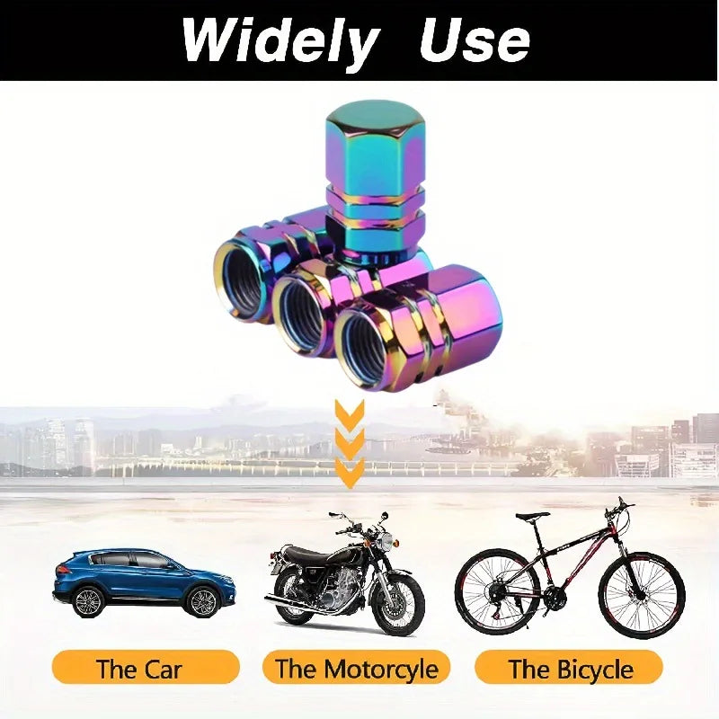 Tire Valve Stem Caps Decorative Tires Accessories Aluminum Alloy Nipple Wheel Caps For Cars Motorcycles Bicycle Cover 2030