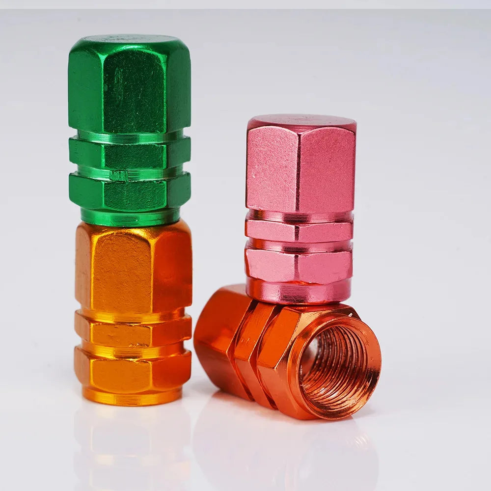 Tire Valve Stem Caps Decorative Tires Accessories Aluminum Alloy Nipple Wheel Caps For Cars Motorcycles Bicycle Cover 2030