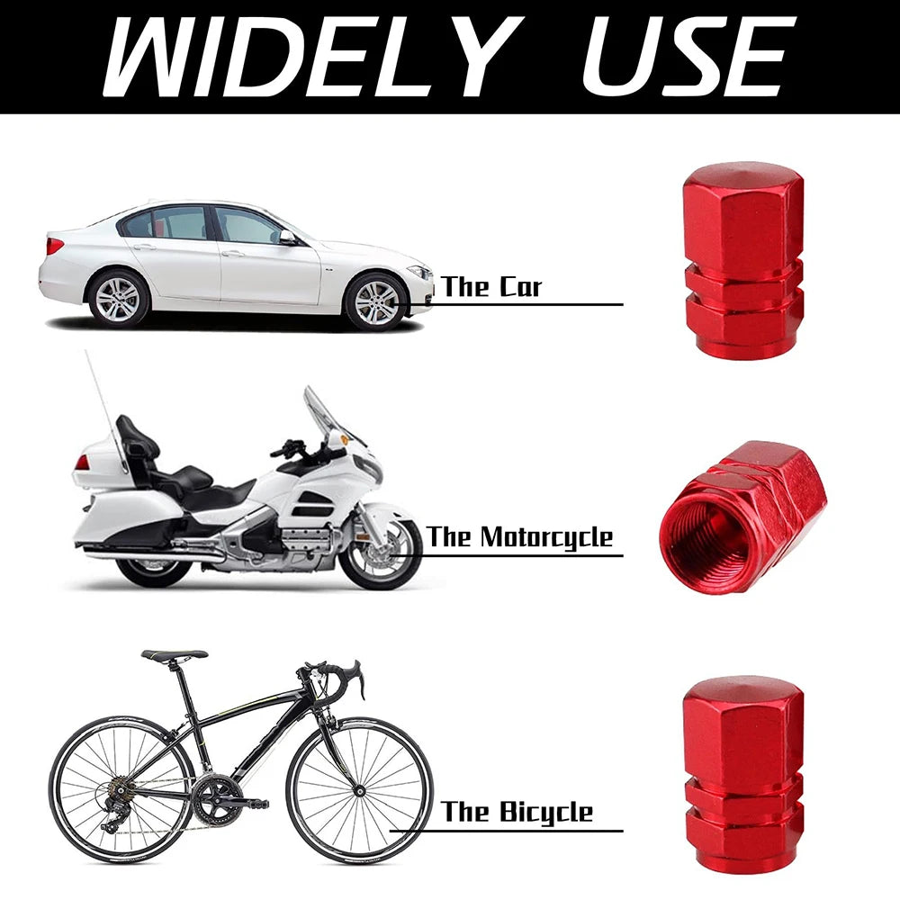 Tire Valve Stem Caps Decorative Tires Accessories Aluminum Alloy Nipple Wheel Caps For Cars Motorcycles Bicycle Cover 2030