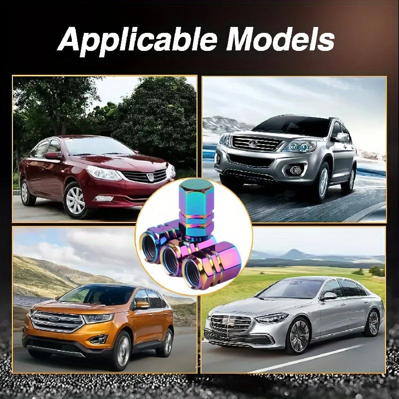 Tire Valve Stem Caps Decorative Tires Accessories Aluminum Alloy Nipple Wheel Caps For Cars Motorcycles Bicycle Cover 2030