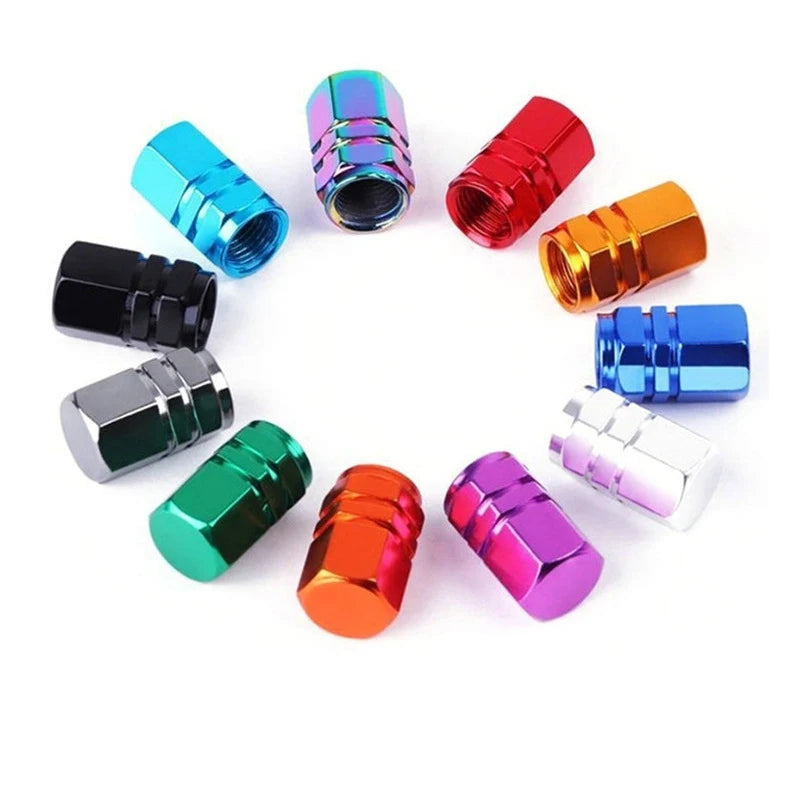 Tire Valve Stem Caps Decorative Tires Accessories Aluminum Alloy Nipple Wheel Caps For Cars Motorcycles Bicycle Cover 2030