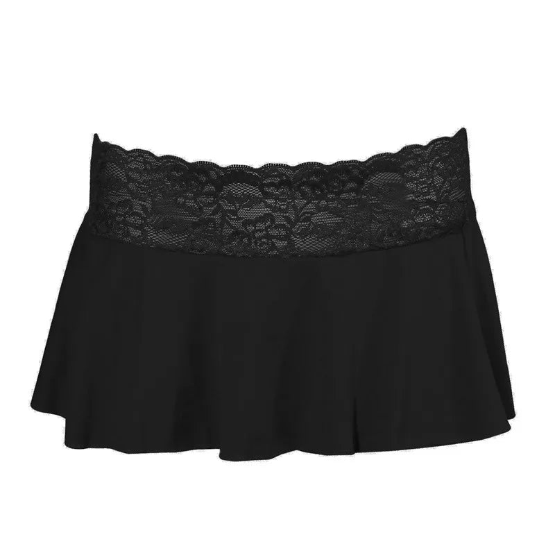 Women's Lace Mini Skirts Solid Color Summer Sexy Short Skirt Sexy Ultra Short Skirt Party Lace Skirts 2024 New Fashion