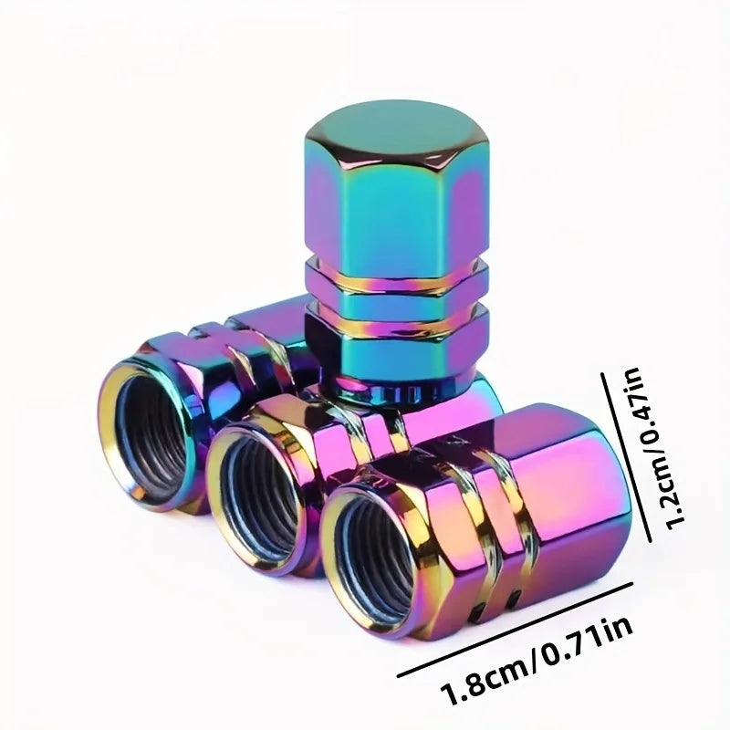 Tire Valve Stem Caps Decorative Tires Accessories Aluminum Alloy Nipple Wheel Caps For Cars Motorcycles Bicycle Cover 2030