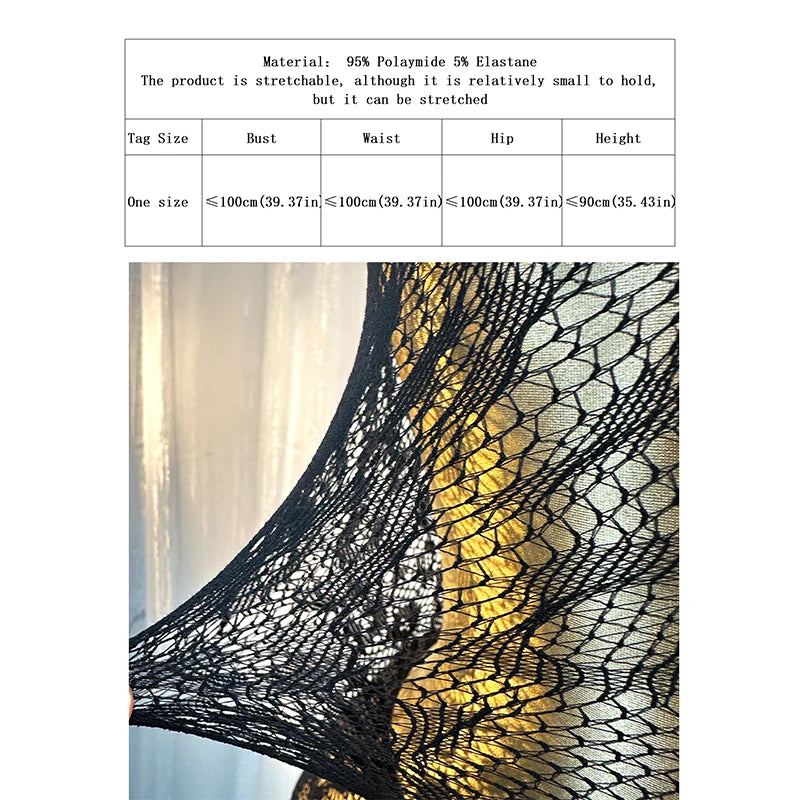 Hollow Out Fishnet Cover-Up Dress